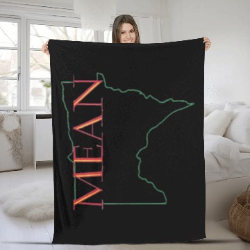 Discover Minnesota Mean - Wild Fleece Blankets