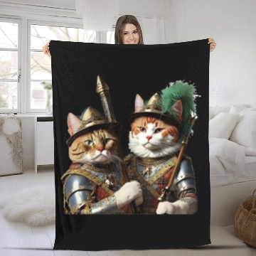 Discover Conquistador Kitties Fleece Blankets