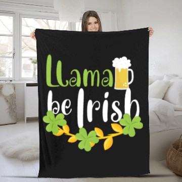 Discover llama be irish Fleece Blankets