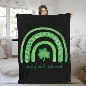 Discover Lucky and Blessed Fleece Blankets