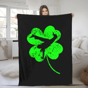 Discover Capoeira St. Patrick's day shamrock Fleece Blankets