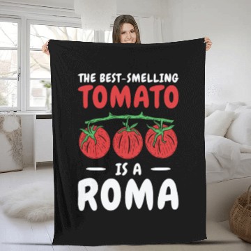 Discover Tomato Gardening Lover Funny Gardener Fleece Blankets