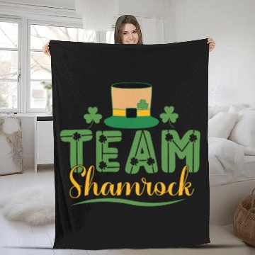 Discover team shamrock Fleece Blankets