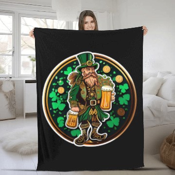Discover Happy St Patricks Day Fleece Blankets,Lucky Fleece Blankets