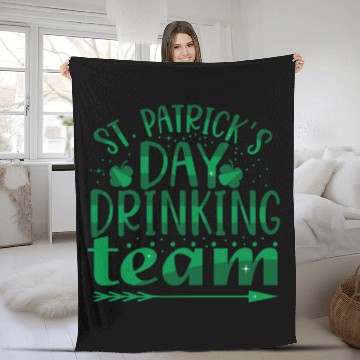 Discover Patricks Day Drinking Team Fleece Blankets