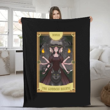 Discover Anime Tarot Card Goddess Hecate Occult Gothic Witc Fleece Blankets
