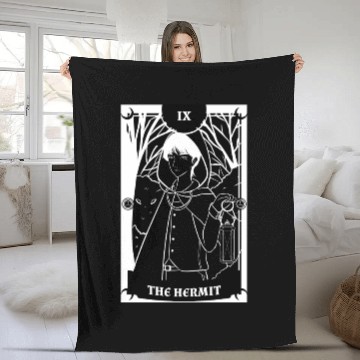 Discover Anime Tarot Card The Hermit Occult Gothic Witch Fleece Blankets