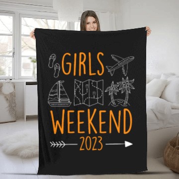 Discover Girls Weekend 2023 Girls Trip Spring Break Fleece Blankets