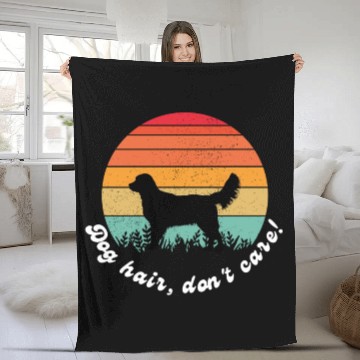Discover Dog Hair, Don't Care Fleece Blankets