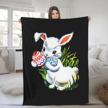 Discover Easter Bunny Fleece Blankets