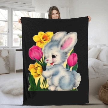 Discover Easter Bunny Fleece Blankets