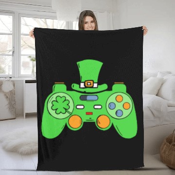 Discover Video Game Gaming St Patricks Day Gamer Fleece Blankets