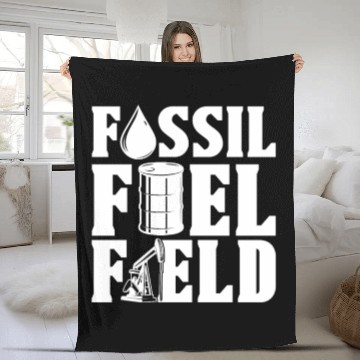 Discover Oilfield Oil Drilling Fossil Fuel Fleece Blankets
