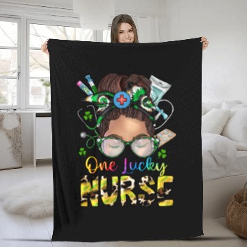 Discover One Lucky Nurse Mama Fleece Blankets