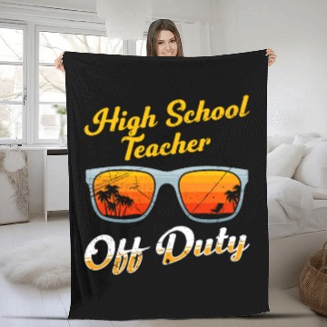 Discover High school teacher off duty vacation teacher Fleece Blankets