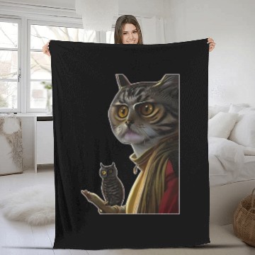 Discover A Cat And An Owl Fantastic Fleece Blankets