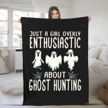 Discover ghost hunting Fleece Blankets