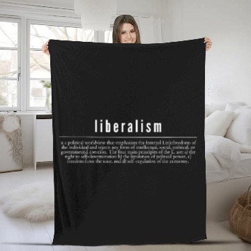 Discover Liberalism Capitalism Politics Gift Fleece Blankets