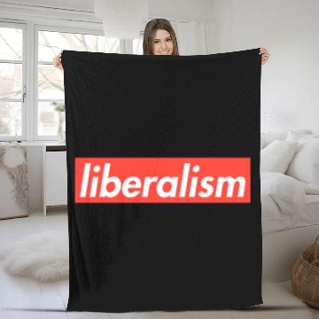 Discover Liberalism Capitalism Politics Gift Fleece Blankets