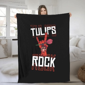 Discover Tulip Gardening Hand Fleece Blankets
