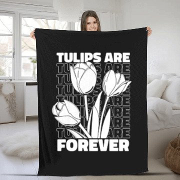 Discover Tulip Gardening Tulips Fleece Blankets