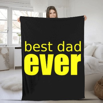 Discover best dad ever - retro Fleece Blankets green - fathers day -
