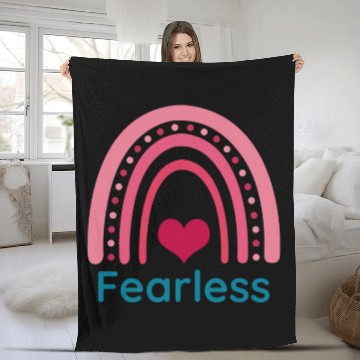 Discover Fearless Viva Magenta Boho Rainbow Fleece Blankets