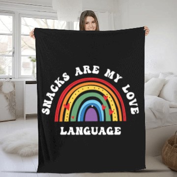 Discover Snacks Are My Love Language Fleece Blankets