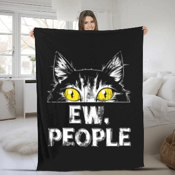 Discover Ew People Cat Fleece Blankets