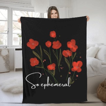 Discover so ephemeral poppy, Good V Fleece Blankets