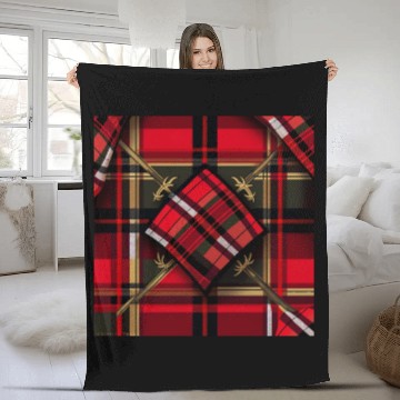 Discover Red Tartan Trellis Fleece Blankets