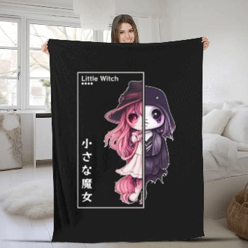 Discover Little Witch Kawaii Chibi Pastel Goth Japanese Aes Fleece Blankets