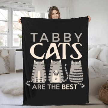 Discover Cat Lover tabby cat owner Tabbies are best Fleece Blankets