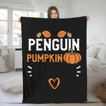 Discover Penguin Pumpkin - Pumpkin Fleece Blankets