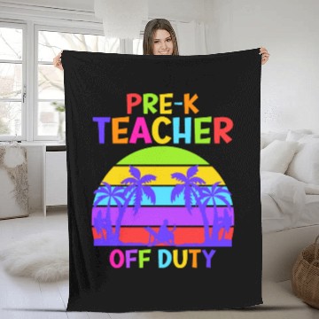 Discover Preschool Kindergarten Teacher off duty teacher Fleece Blankets