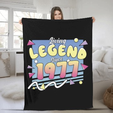 Discover Living Legend Since 1977, 80s Themed Birthday Fleece Blankets