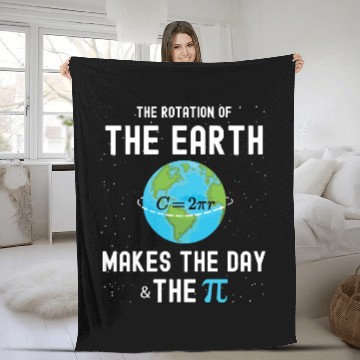 Discover Earth day and Pi day gift for math teachers 2023 Fleece Blankets
