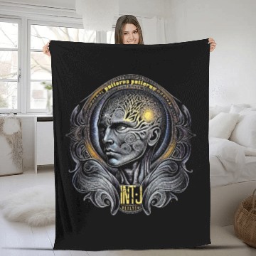 Discover INTJ Fleece Blankets showing the mind storm, patterns patt