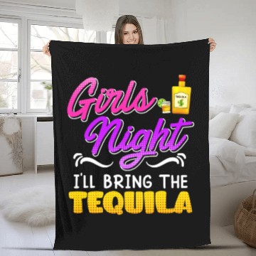 Discover Girls Night I'll bring the Tequila Spring Break Fleece Blankets