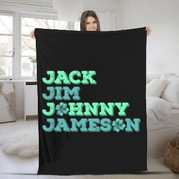 Discover Jack Jim Johnny Jameson 4 Founder St Patrick's Day Fleece Blankets