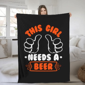 Discover This girl needs a beer vacation Spring Break Fleece Blankets