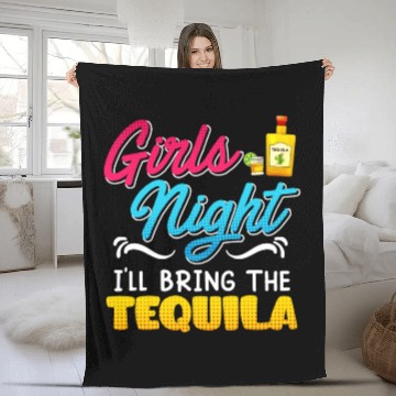 Discover Girls Night I'll bring the Tequila Spring Break Fleece Blankets