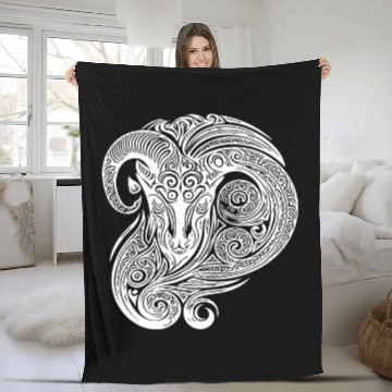 Discover Elegant Capricorn Vintage T Tattoo Fleece Blankets
