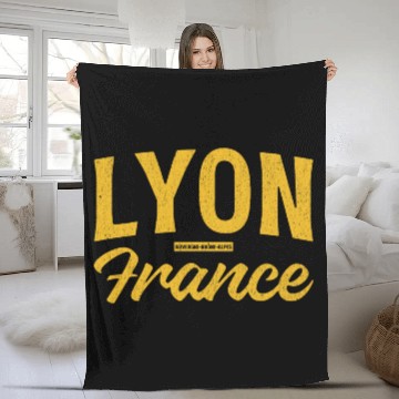 Discover Lyon - France - City - French Fleece Blankets