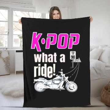 Discover Kpop come along for the ride dark Fleece Blankets