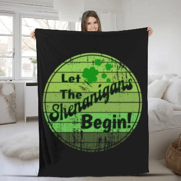 Discover Let The Shenanigans Begin! - Happy St. Patrick's D Fleece Blankets
