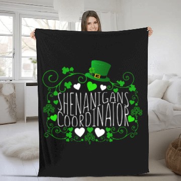 Discover Shenanigans Coordinator St PDay Gnomes Green Proud Fleece Blankets