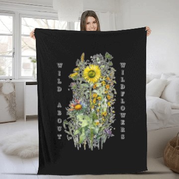 Discover Wild about Wildflowers - A Wildflower Garden Desig Fleece Blankets