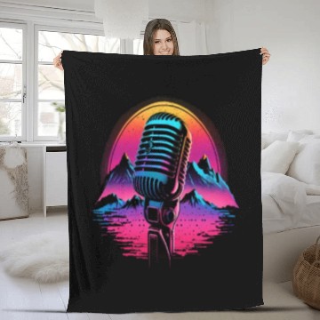Discover AV Technician Microphone Audio Visual Tech Sound Fleece Blankets