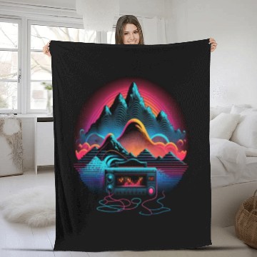 Discover AV Technician Sound Waves Audio Visual Technology Fleece Blankets